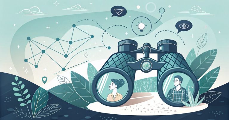 Illustration minimaliste représentant l'agent IA Microsoft Scout