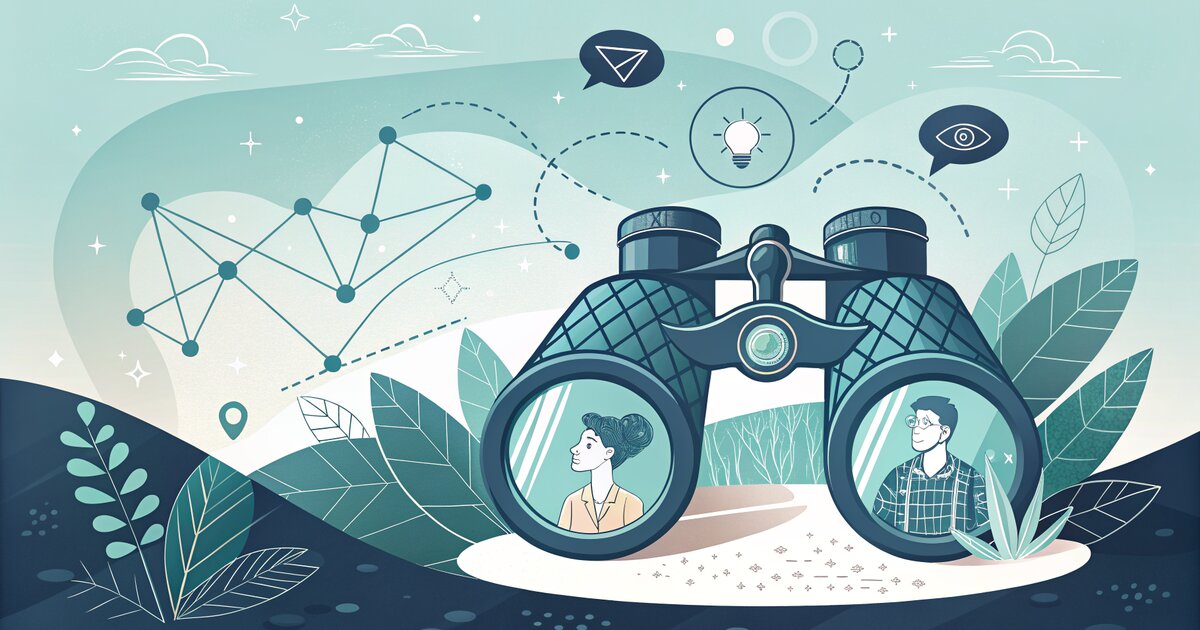 Illustration minimaliste représentant l'agent IA Microsoft Scout