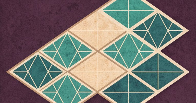 Illustration abstraite représentant des aplats géométriques superposés