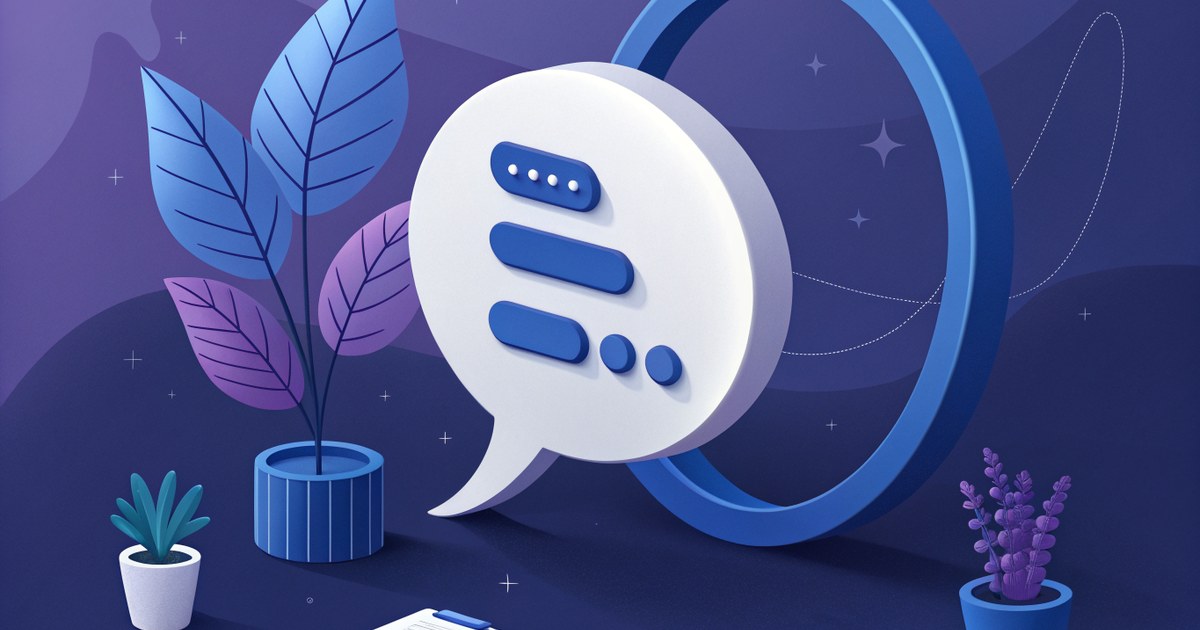Illustration vectorielle d une bulle de conversation entouree d un anneau bleu