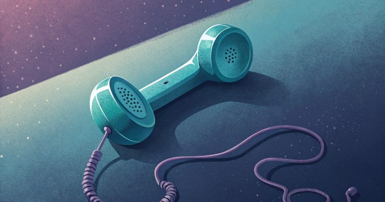 Combiné de téléphone turquoise posé à plat, son fil enroulé : le mode vocal de ChatGPT